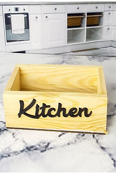 BRE HOME حامل منظم صندوق خشبي مطبخ مكتوب، وعاء زيت، قاعدة سيركليك، حامل لوشن،...