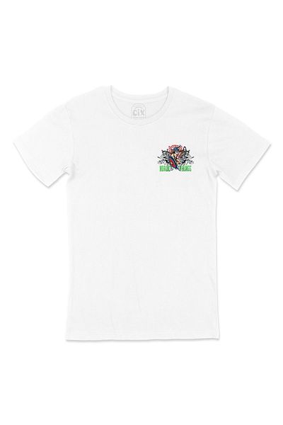 Cix Tricou alb Nordic Vikings cu logo-ul de buzunar