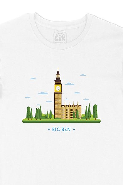 Cix Tricou alb cu logo-ul Big Ben
