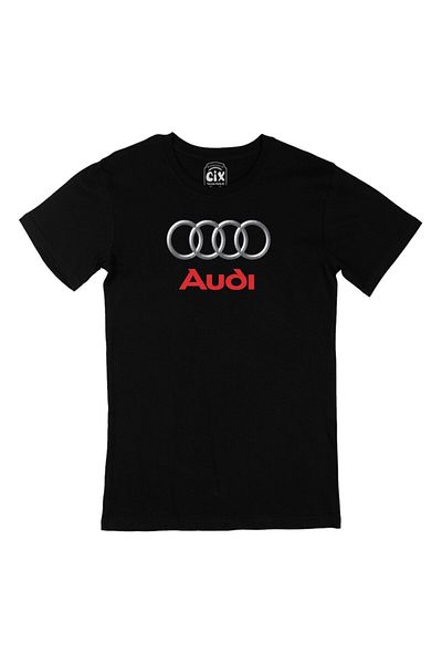Cix Μαύρο μπλουζάκι με λογότυπο Audi