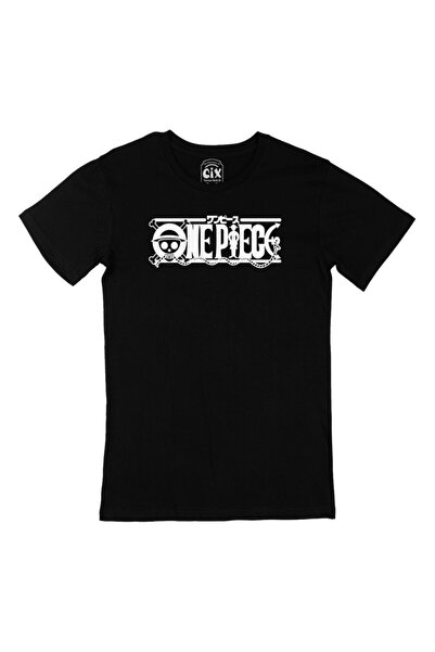 Cix Λευκό μαύρο μπλουζάκι One Piece