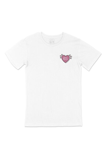 Cix Kiss Pocket Logo Design White T-Shirt