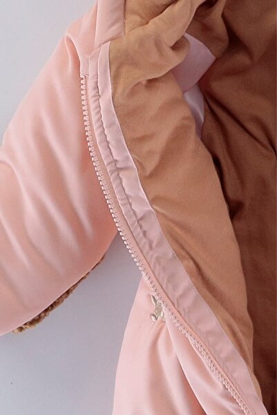 Genel Markalar Yeni Bebek Sevimli Ayı Figürlü Kışlık Kürklü Patik-Eldivenli Kapüşonlu Kozmonot-Astronot Tulum