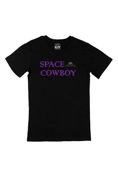 Cix Space Cowboy Elon Musk Μαύρο T-Shirt