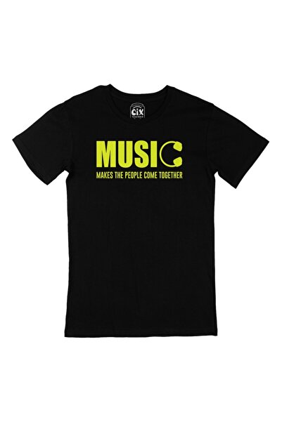 Cix Music Makes The People Come Together Black T-Shirt with Pocket Logo Design