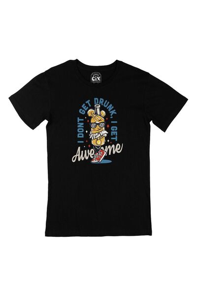 Cix أنا لا أشرب تي شيرت أسود