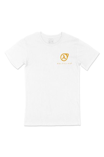 Cix Tricou alb cu logo Half Life cu 2 buzunare