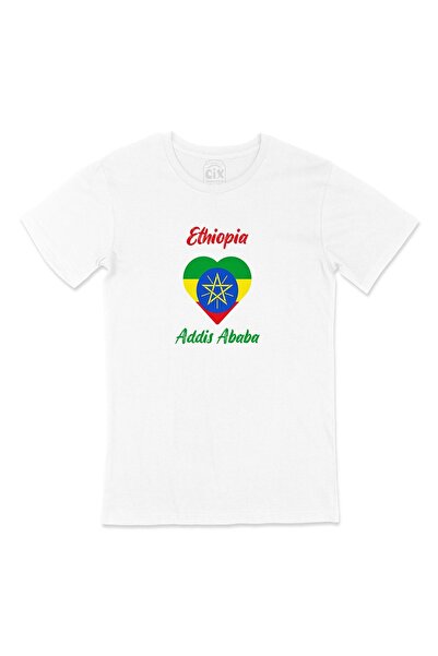 Cix Addis Ababa, Etiopija, zastava, dizajn logotipa u obliku srca na džepu, b...