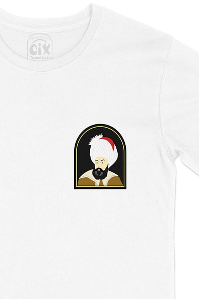 Cix Λευκό T-Shirt - Σχέδιο λογότυπου τσέπης Osman Gazi