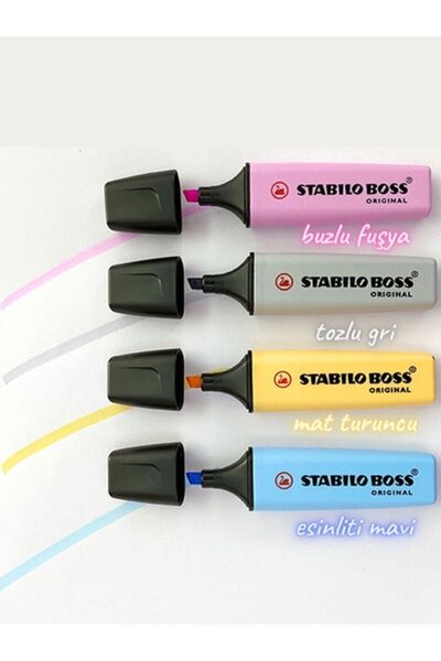 Stabilo Boss Pastel Fosforlu Kalem 4'lü Set