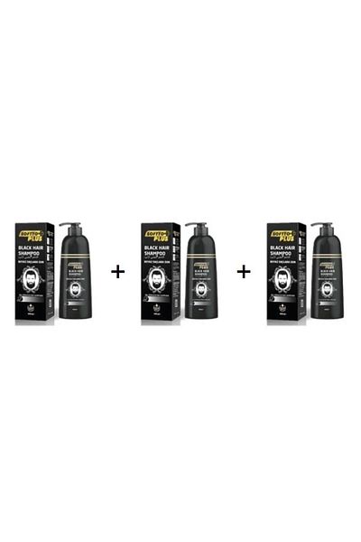 Softto Plus Blackening Shampoo 350 Ml - For White Hair (3 Pieces)