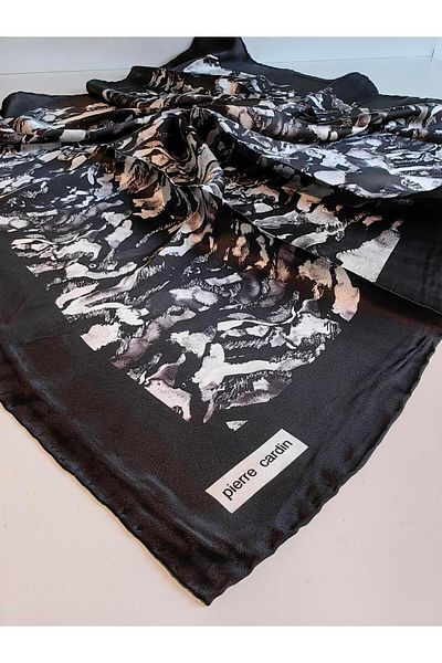 Pierre Cardin PİERRE CARDİN Μεταξωτό κρεπ σατέν κασκόλ - 2025 Kiş Sezonu 8943230-312
