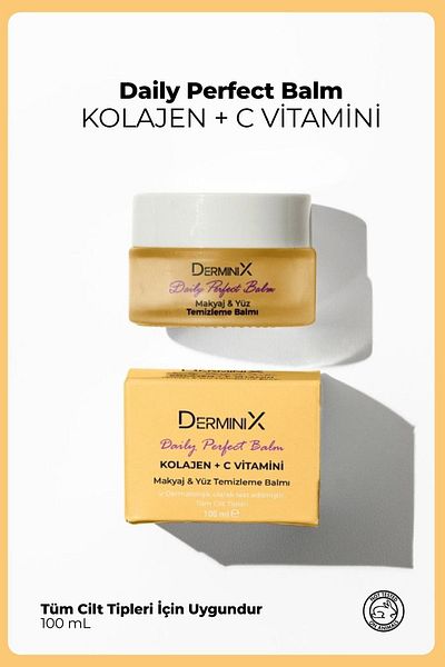 Derminix Facial Cleansing Balm Containing Collagen and Vitamin C - Cleansing Balm