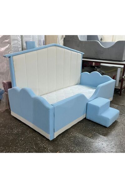 Puf Bebe Montessori Serisi _yumuşacık Puf_çocuk_bebek_merdivenli Yatak 90x190 Ölçüde (İÇ YATAK DAHİLDİR)