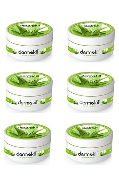 Dermokil 300ml Hand Face Body Cream with Aloe Vera - 6 Pieces