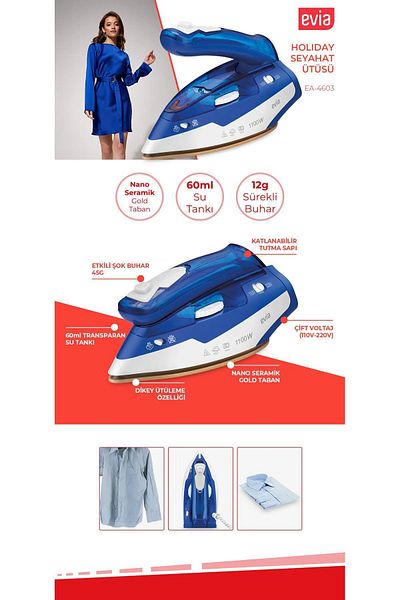 Evia Evia Holiday Ea-4603 - Travel Iron