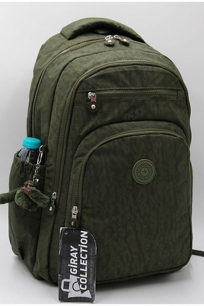 Bevitton Unisex School Backpack - Daily Crinkle Fabric, 1800 Model Khaki