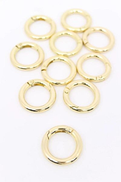 Beilys BEİLYS Accessory Gold Spring Ring Gold Color For Knitting And Straw Bags 10 LU