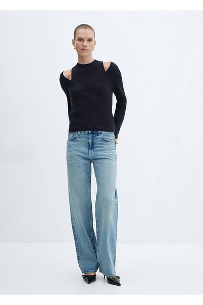 MANGO Woman Knitwear rib blouse