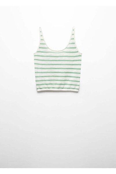 MANGO Woman Πλεκτά ριγέ μπλούζα