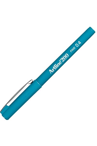 artline قلم تحديد دقيق 0.4 مم أزرق سماوي طراز Ek-200n - عبوة من 12 قلم