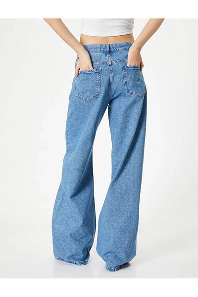 Koton Pantaloni de damă Light Indigo Jean - 4sal40181md