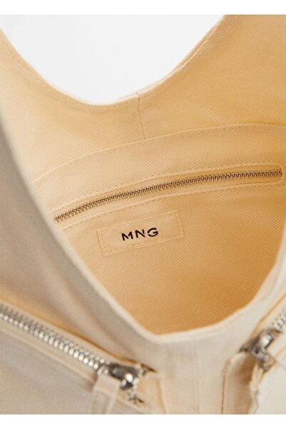 MANGO Woman Džínová kapsová taška