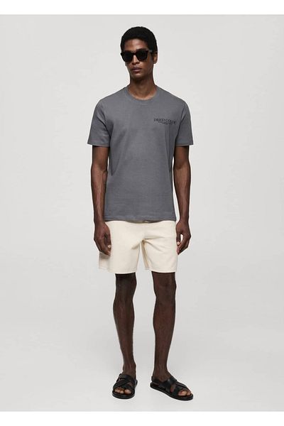 MANGO Man Wzorzysta koszulka typu slim fit