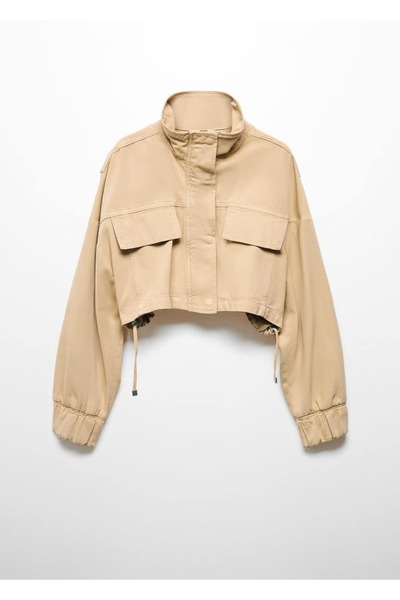 MANGO Woman Cepli kısa ceket