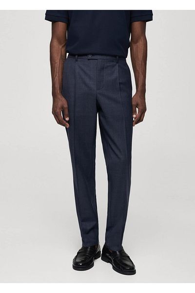 MANGO Man Pleated Cold Wool Pants