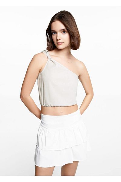 Mango Teen Μπλούζα με ασύμμετρη γραβάτα