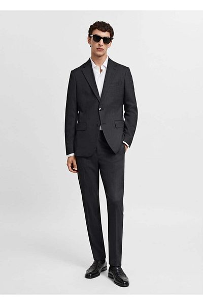 MANGO Man Slim Fit Cold Wool Blazer Jacket
