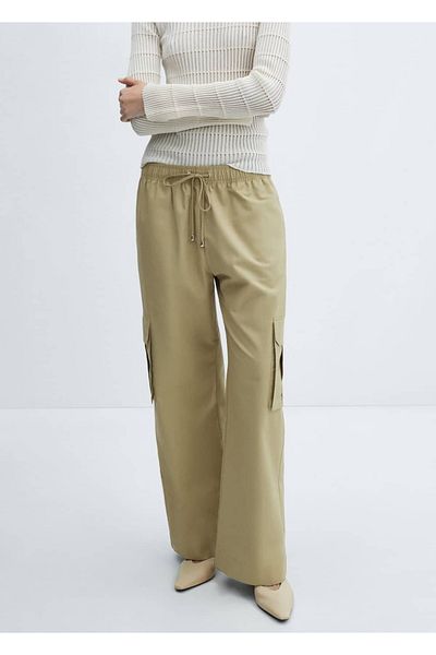 MANGO Woman Elastic Waist Cargo Pants