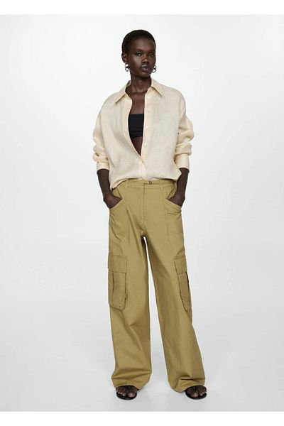 MANGO Woman Cargo Pants - Pocket Design