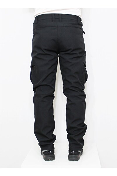 Mudwill Softshell Kargo Cepli Kışlık Erkek Pantolon-siyah 300201