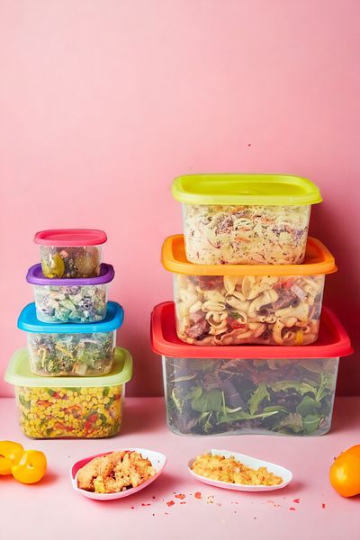 Arsimo 14 Piece Rainbow Storage Container Set| Food Food Beverage Colorful Lid