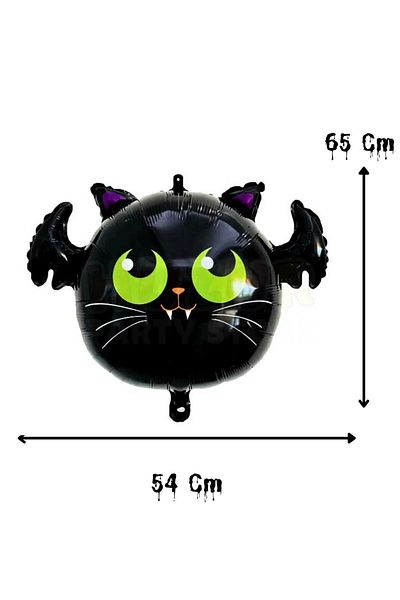 Huzur Party Store 54x65 Cm Black Bat Foil Balloon - Halloween Party and Halloween Decorative Balloon