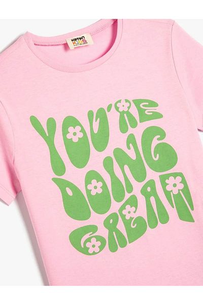 Koton Rosa T-Shirt für Mädchen – 4skg10564ak