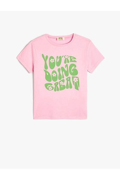 Koton Rosa T-Shirt für Mädchen – 4skg10564ak