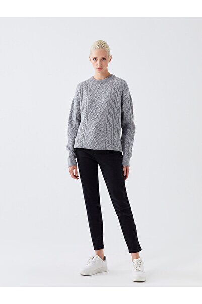 WODDİ Μαύρο Ανθεκτικό Mom Jean Γυναικείο Boyfriend Ψηλόμεσο Power Lycra 2024