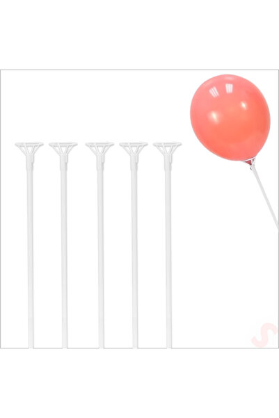 Süsle Baby Party 40cm Balon Çubuğu ve Takma Aparatı Seti, Balon Hariç - 5 Set