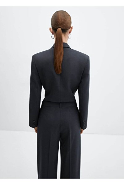 MANGO Woman Bedene Oturan Blazer Ceket Modeli Yün Body