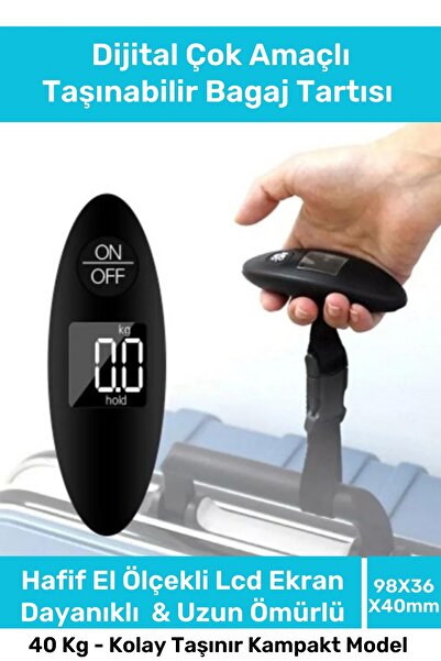 Genel Markalar Seyahat Bavul Ağırlık Tartı Dijital Çok Amaçlı Taşınabilir Bag...