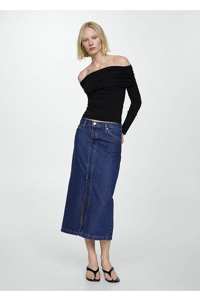 MANGO Woman Midi farmer szoknya