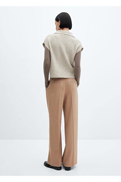 MANGO Woman Çizgili pantolon
