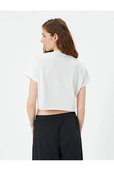 Koton Ecru Γυναικείο T-shirt - 4sal10032ık Μοντέλο