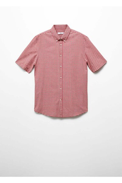 MANGO Man %100 Pamuklu Desenli Tişört