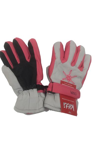 Kitti Snow Gloves Grey-pink