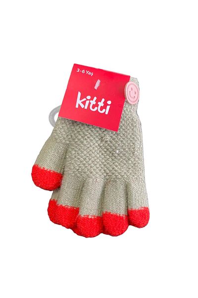 Kitti Gloves Knitted Medium Red
