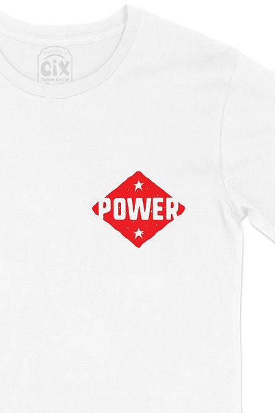 Cix Λευκό T-shirt με κόκκινο λογότυπο Power Pocket